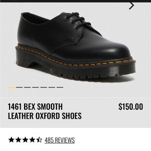 Dr. Martens 1461 Bex Smooth Leather Oxford Shoes size 7